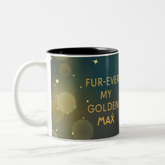 Personalisierter Golden Retriever Mom Becher Benut Zweifarbige Tasse