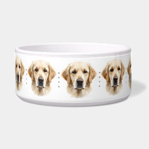 Personalisierter Golden Retriever Wasserfarbe Kera Napf