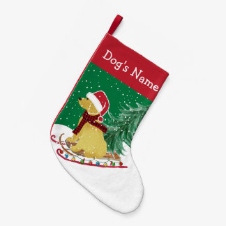 Personalisierter Goldendoodle-Weihnachts-Schneesch Kleiner Weihnachtsstrumpf