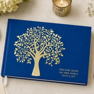 Personalisierter goldener Baum des Lebens Familien Gästebuch