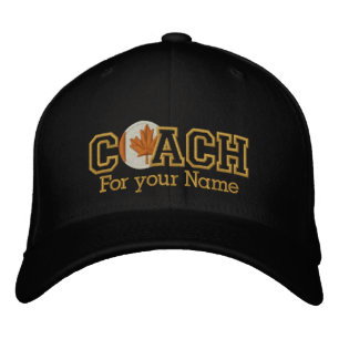 Personalisierter Goldener Coach mit Ihrem Namen Bestickte Kappe