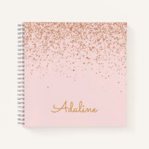Personalisierter goldener Glitter-Monogramm-Name
