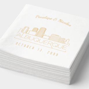 Personalisierter Goldfilm Albuquerque Wedding Napk Servietten Mit Folie