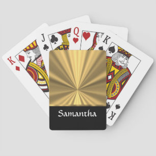 Personalisierter Goldlook und Schwarz Spielkarten