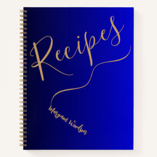 Personalisierter Goldname (Rezept Buch) Schwarz & Notizbuch