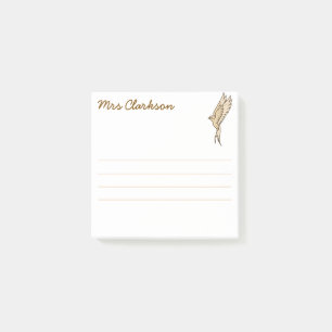 Personalisierter Goldschwalbe für Homeschool-Elter Post-it Klebezettel