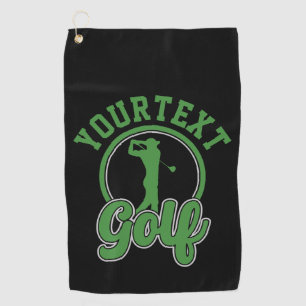 Personalisierter Golf ADD NAME Retro Pro Golfer Sc Golfhandtuch