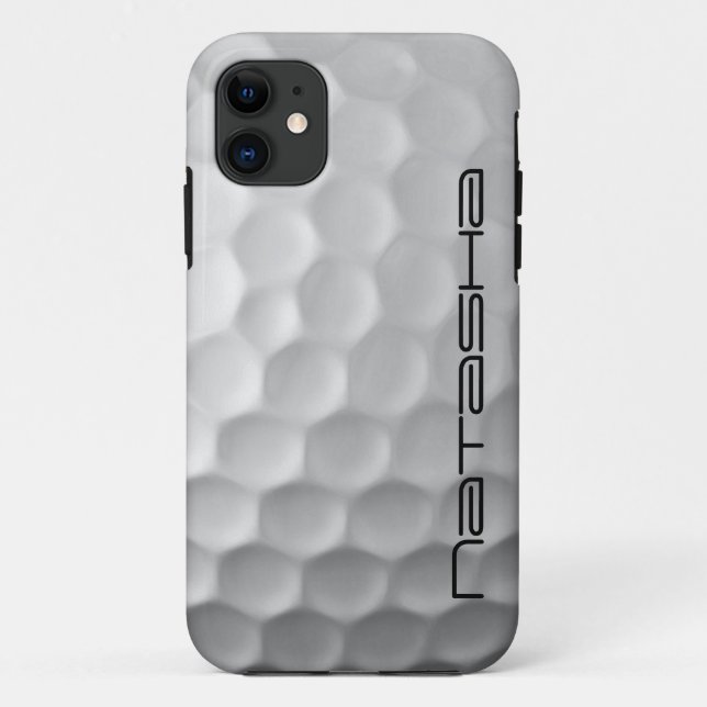 Personalisierter Golf Ball Dimples Textur Muster Case-Mate iPhone Hülle (Rückseite)