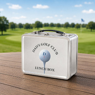 Personalisierter Golf Club Golfing Vater Metal Lun Metall Lunch Box