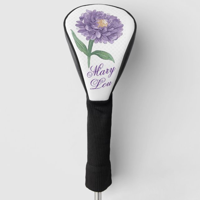 Personalisierter Golf Cover Head mit Chrysanthemum Headcover (Vorderseite)