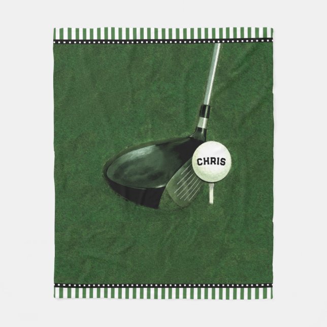 Personalisierter Golf Fleecedecke (Vorderseite)