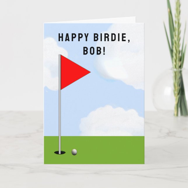 Personalisierter Golf Geburtstag Karte (Vorderseite)