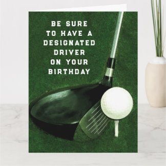 Personalisierter Golf Geburtstag Karte