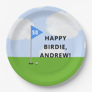 Personalisierter Golf Geburtstag Pappteller