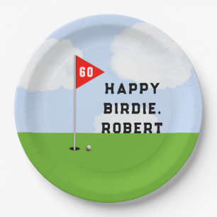 Personalisierter Golf Geburtstag Pappteller