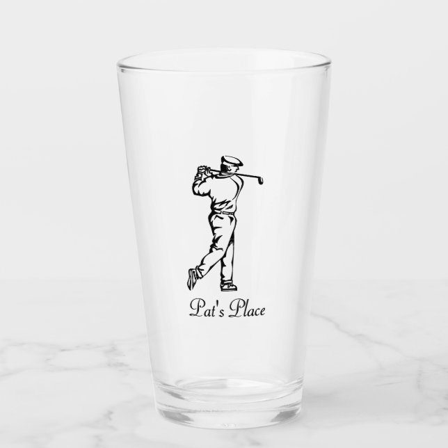 Personalisierter Golf Glas (Vorderseite)