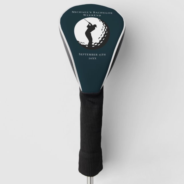Personalisierter Golf Head Cover | Bachelor Golf P Golf Headcover (Vorderseite)