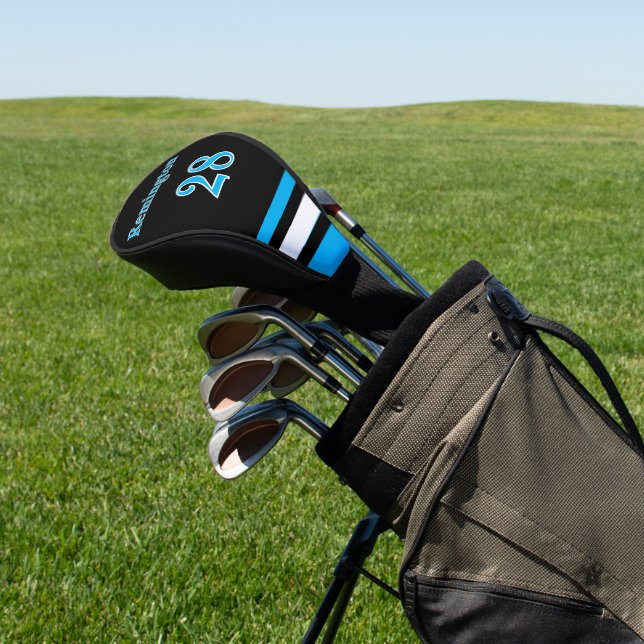 Personalisierter Golf Head Cover in Blue Headcover (In SItu)