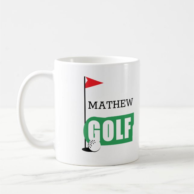 Personalisierter Golf-Kaffeebecher Kaffeetasse (Links)