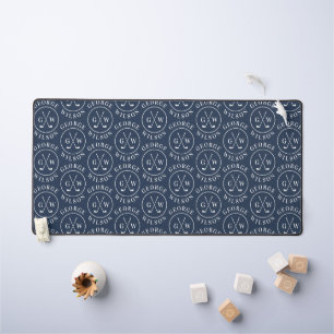 Personalisierter Golf Monogram Navy Blue Individue Schreibtischunterlage