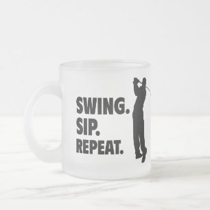 Personalisierter Golf Swing Sip Wiederholung Mattglastasse