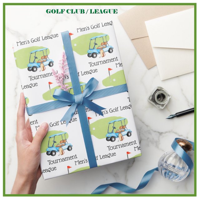 Personalisierter Golf Theme Golf Club Geschenkpapier (Von Creator hochgeladen)