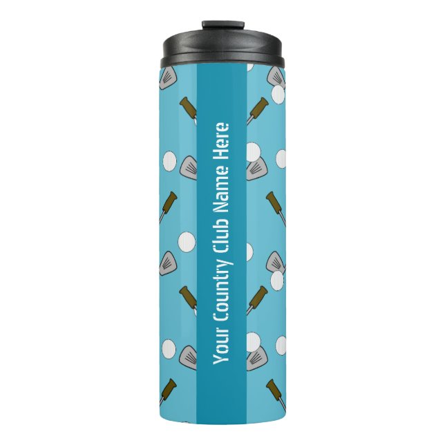 Personalisierter Golf-Themed Thermal Tumbler - Cus Thermosbecher (Vorderseite)