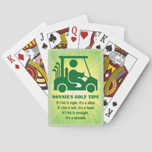Personalisierter Golf Tipp Golfer Kartenspiel Spielkarten