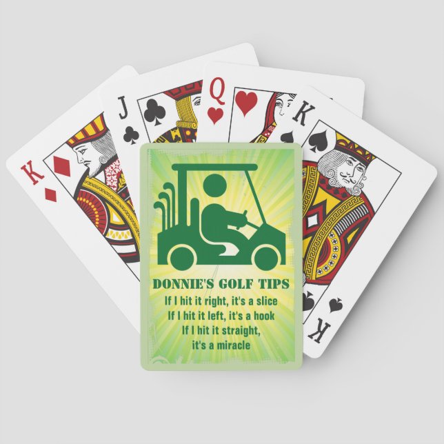 Personalisierter Golf Tipp Golfer Kartenspiel Spielkarten (Rückseite)