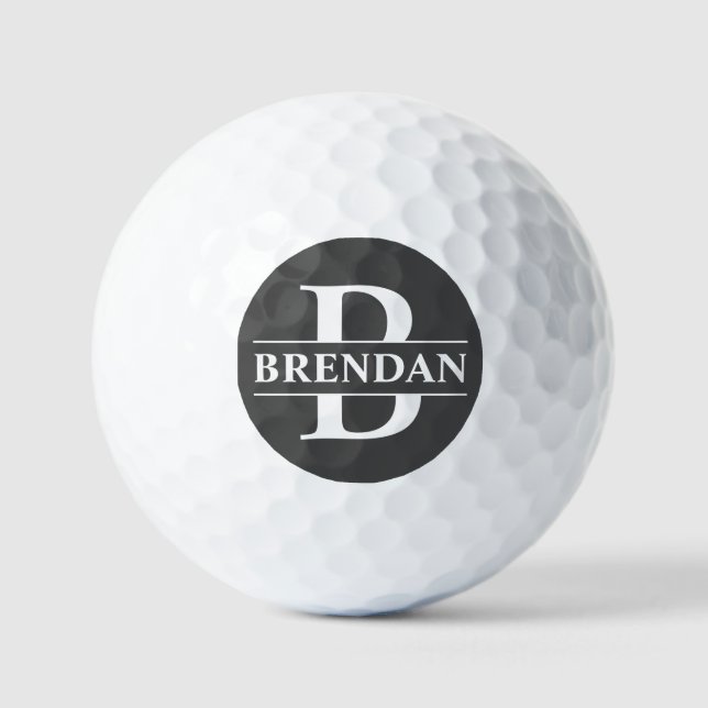 Personalisierter Golfball - Grau (Vorderseite)