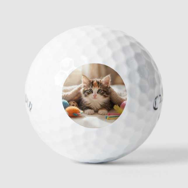 Personalisierter Golfball mit Foto - Luxusdesign (Vorderseite)