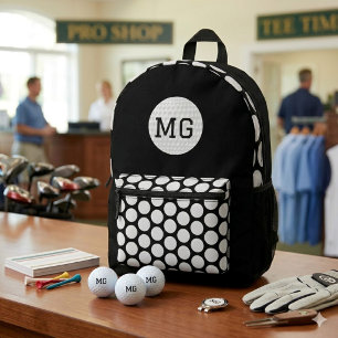 Personalisierter Golfball-Muster-Rucksack Bedruckter Rucksack