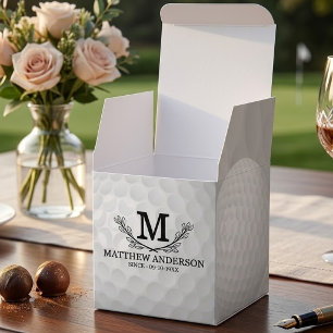 Personalisierter Golfball-Mustername Monogramm Alt Geschenkschachtel