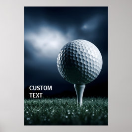 Personalisierter Golfball Poster