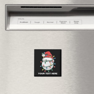 Personalisierter Golfball-Santa-Hut Weihnachtsbele Magnet