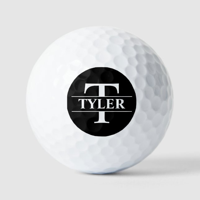 Personalisierter Golfball - Schwarz (Vorderseite)