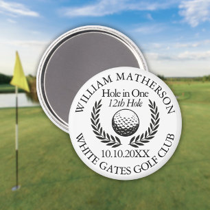Personalisierter Golfball und Kranz Hole in One Magnet
