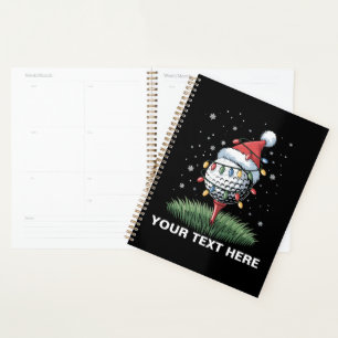 Personalisierter Golfball-Weihnachtsbaum-Santa-Hut Planer