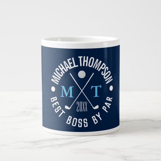 Personalisierter Golfboss Jumbo-Tasse (Vorderseite)