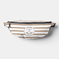 Personalisierter Golfclub Golfer Brown Streifen