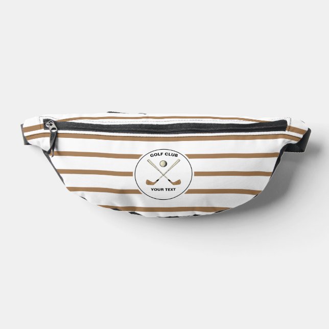 Personalisierter Golfclub Golfer Brown Streifen Bauchtasche (Ablage )