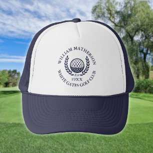Personalisierter Golfclub-Name Navy Blau Truckerkappe