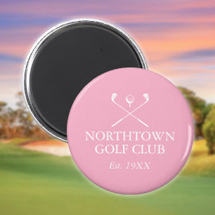 Personalisierter Golfclub-Name Pink Magnet