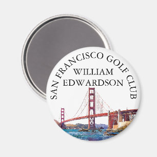 Personalisierter Golfclub-Name San Francisco Magnet