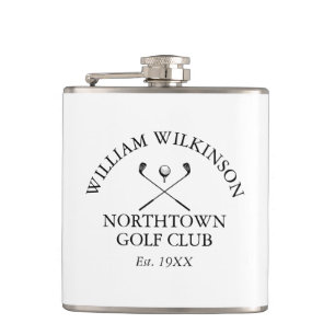 Personalisierter Golfclub und Mitgliedername Flachmann