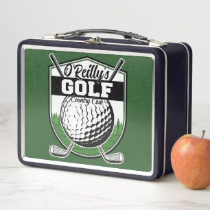 Personalisierter Golfer Player Pro Golf Country Cl Metall Brotdose