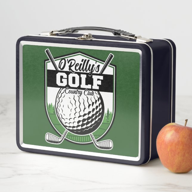 Personalisierter Golfer Player Pro Golf Country Cl Metall Brotdose (Beispiel)
