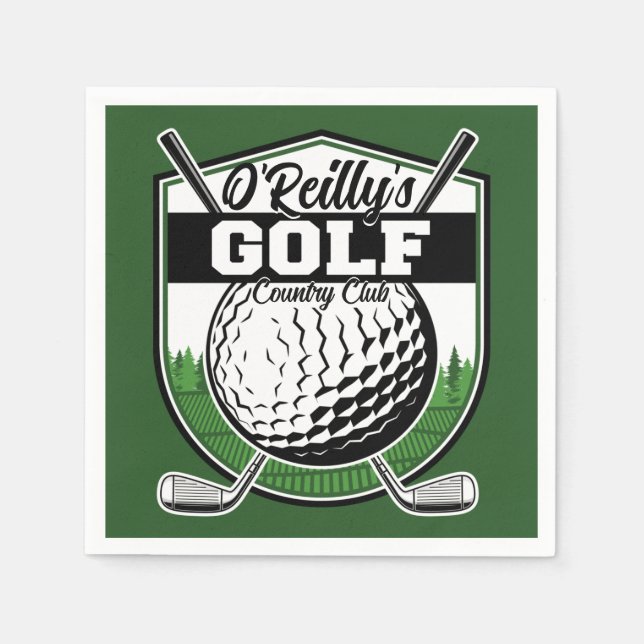 Personalisierter Golfer Player Pro Golf Country Cl Serviette (Vorderseite)