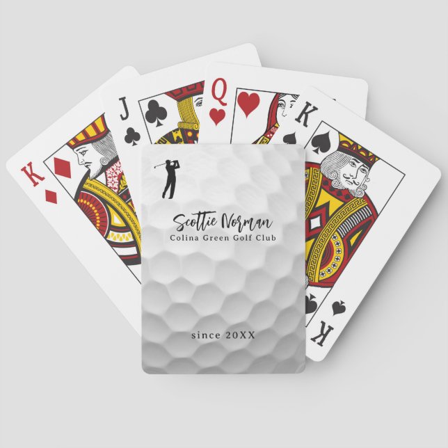 Personalisierter Golfername Golf Spielkarten (Rückseite)