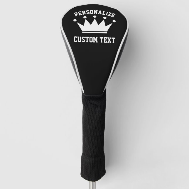 Personalisierter Golffahrerdeckel mit Kronlogo Golf Headcover (Vorderseite)